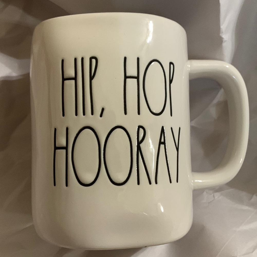 RAE DUNN mug HIP, HOP HOORAY